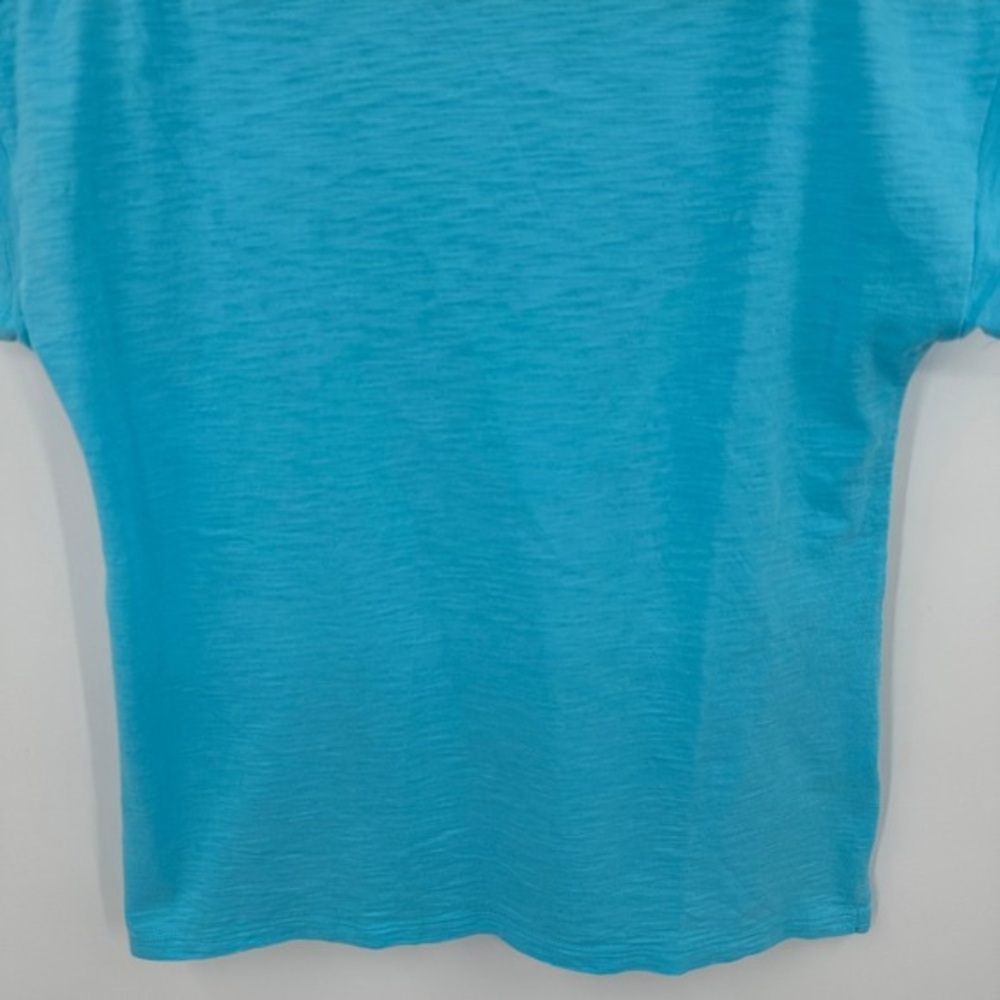 Girls' Turquoise Button-Shoulder Tee - Picture 3 of 4